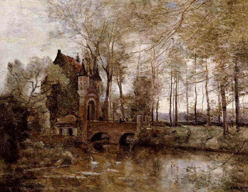 Corot Camille Le Chateau de Wagnonville Germany oil painting art